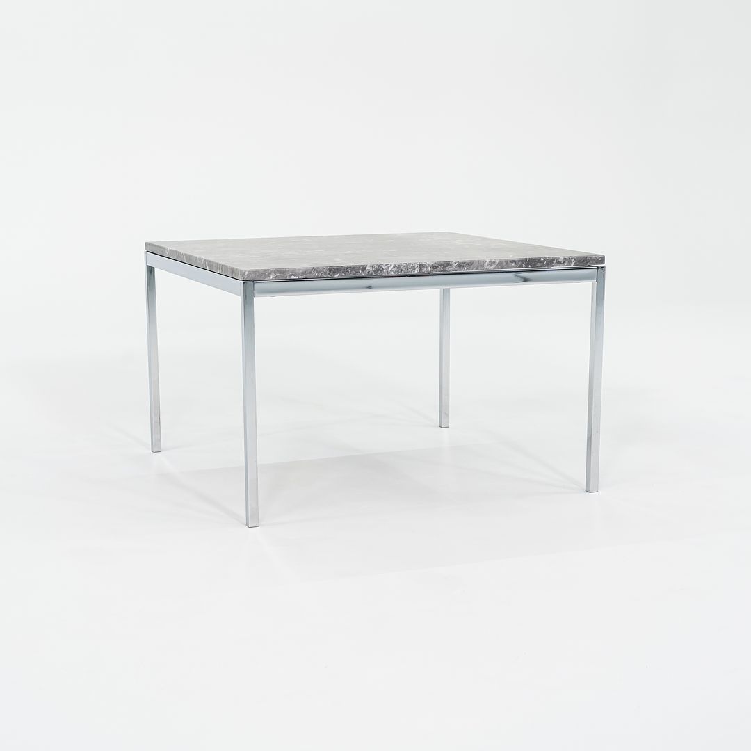 2016 Florence Knoll End Table 2515T by Florence Knoll for Knoll in Chromed Steel and Marble