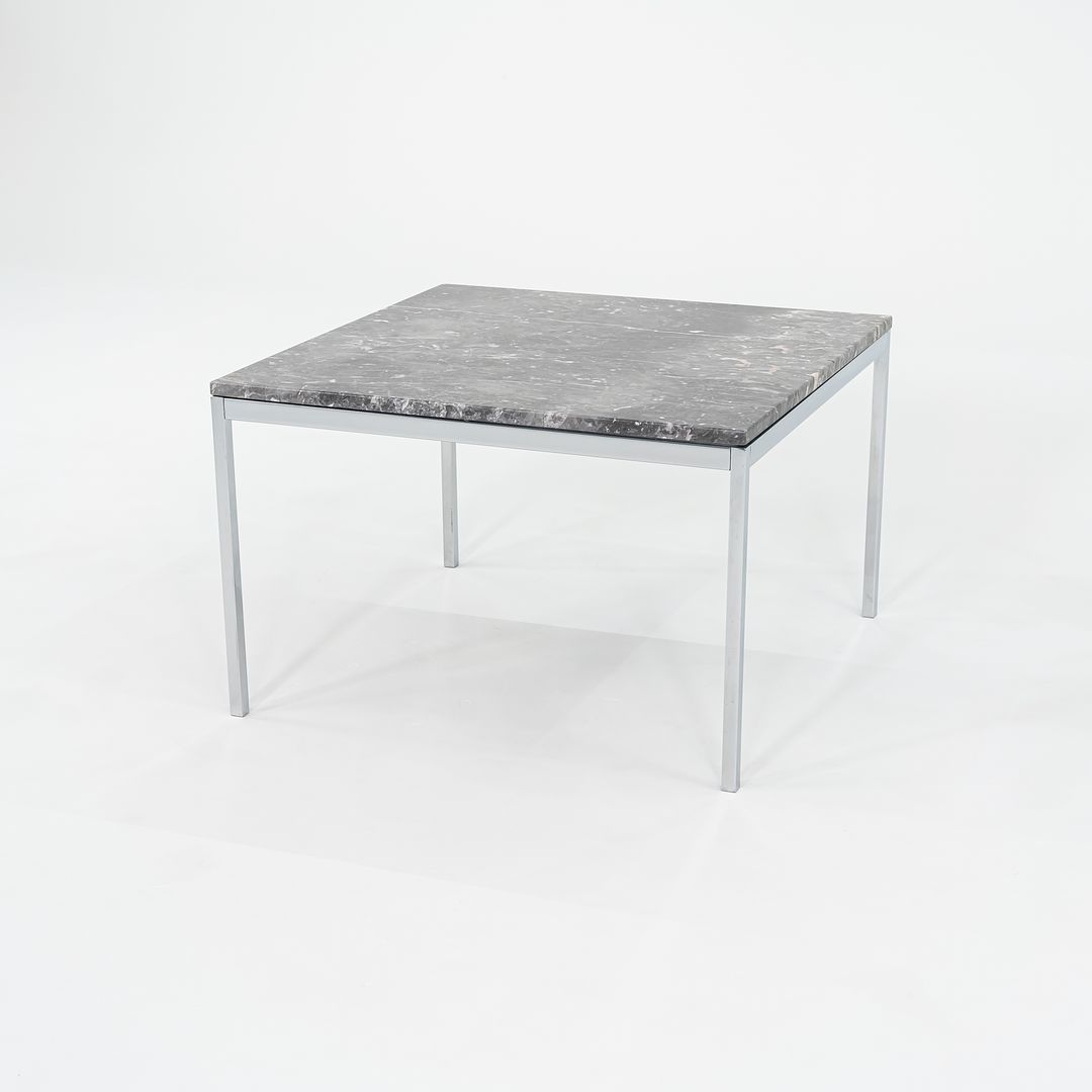 2016 Florence Knoll End Table 2515T by Florence Knoll for Knoll in Chromed Steel and Marble