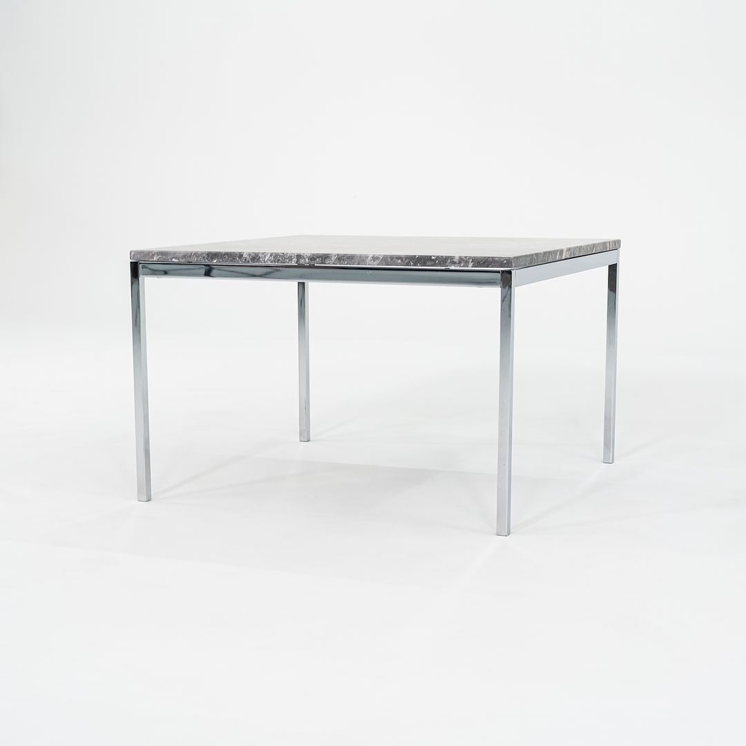 2016 Florence Knoll End Table 2515T by Florence Knoll for Knoll in Chromed Steel and Marble