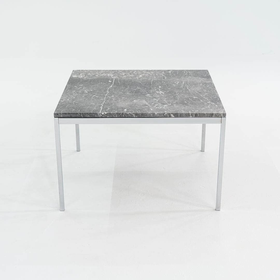 2016 Florence Knoll End Table 2515T by Florence Knoll for Knoll in Chromed Steel and Marble