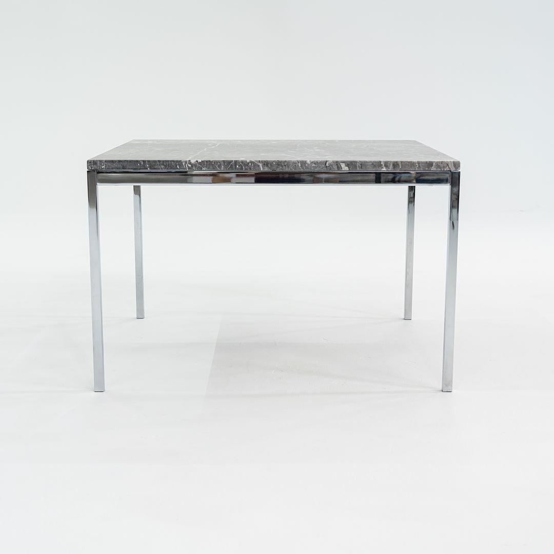 2016 Florence Knoll End Table 2515T by Florence Knoll for Knoll in Chromed Steel and Marble
