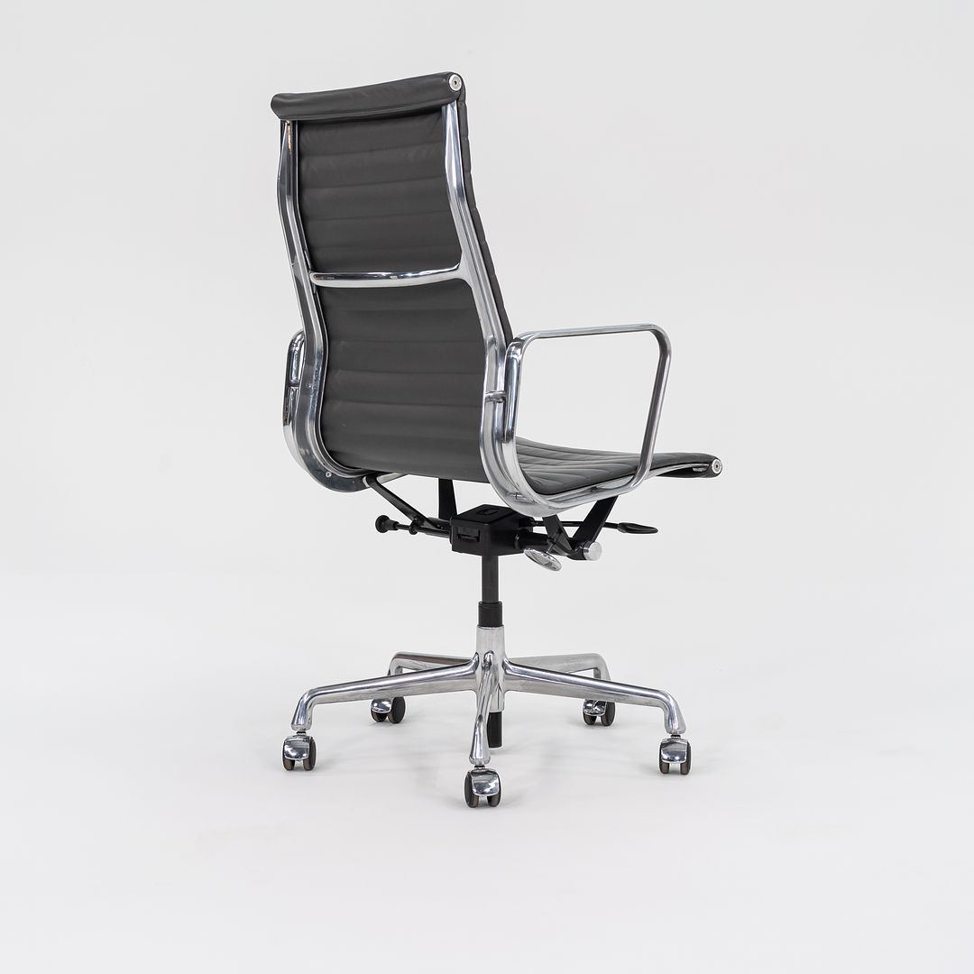 2016 Aluminum Group Executive Desk Chair, EA337 by Ray and Charles Eames for Herman Miller in Grey Leather 1x Available