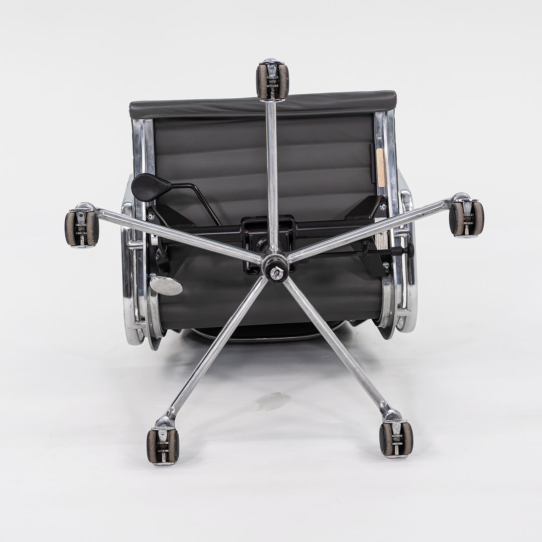 2016 Aluminum Group Executive Desk Chair, EA337 by Ray and Charles Eames for Herman Miller in Grey Leather 1x Available