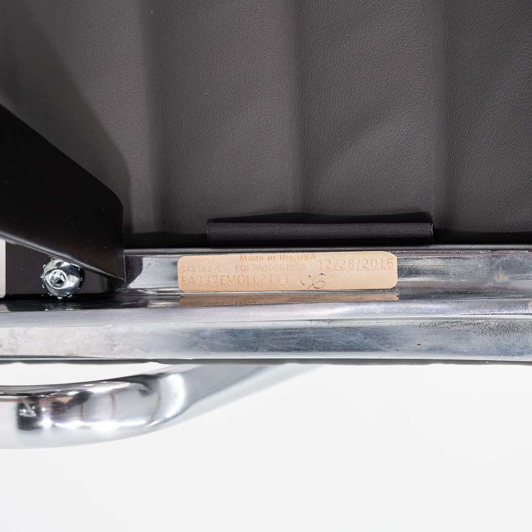 2016 Aluminum Group Executive Desk Chair, EA337 by Ray and Charles Eames for Herman Miller in Grey Leather 1x Available