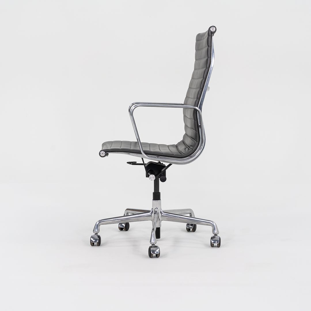 2016 Aluminum Group Executive Desk Chair, EA337 by Ray and Charles Eames for Herman Miller in Grey Leather 1x Available
