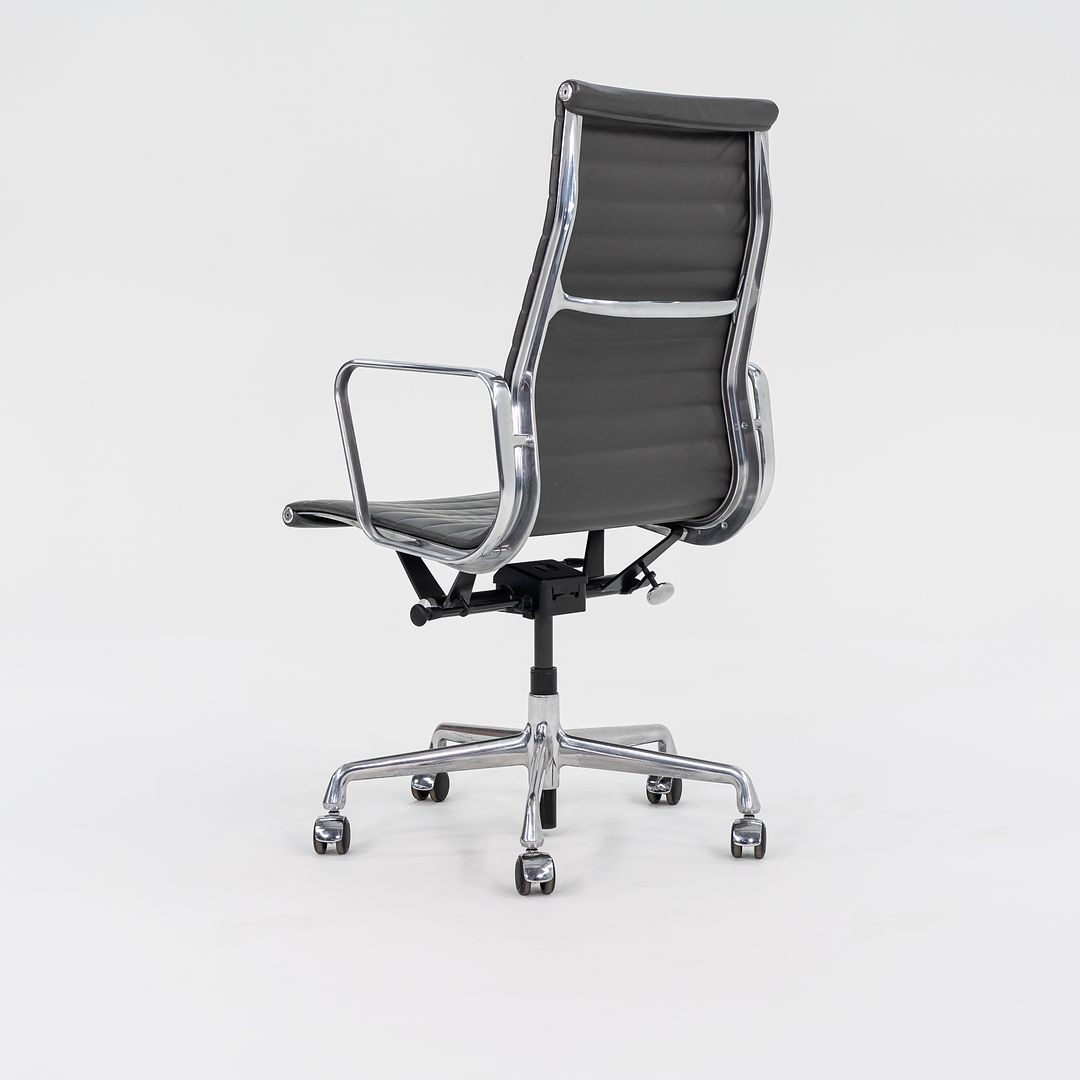 2016 Aluminum Group Executive Desk Chair, EA337 by Ray and Charles Eames for Herman Miller in Grey Leather 1x Available