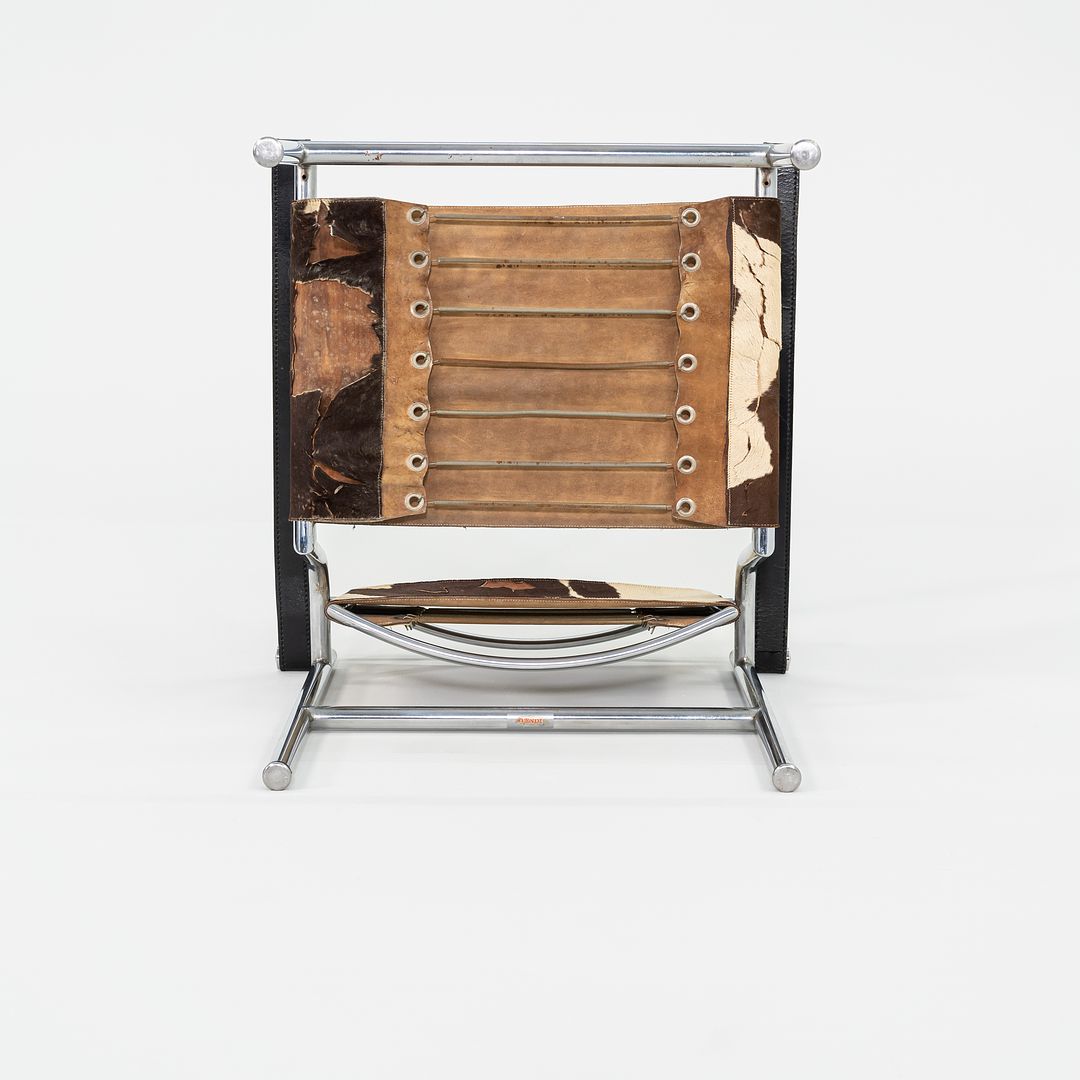 1950s Le Corbusier Jeanneret Perriand LC1 Basculant Lounge Chair in Cowhide with Original Stendig Label