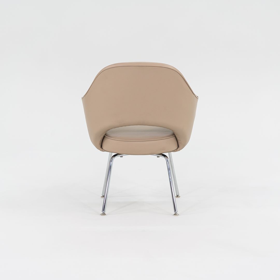 2021 Saarinen Executive Arm Chair, Model 71A by Eero Saarinen for Knoll in Tan Leather, 4x Available