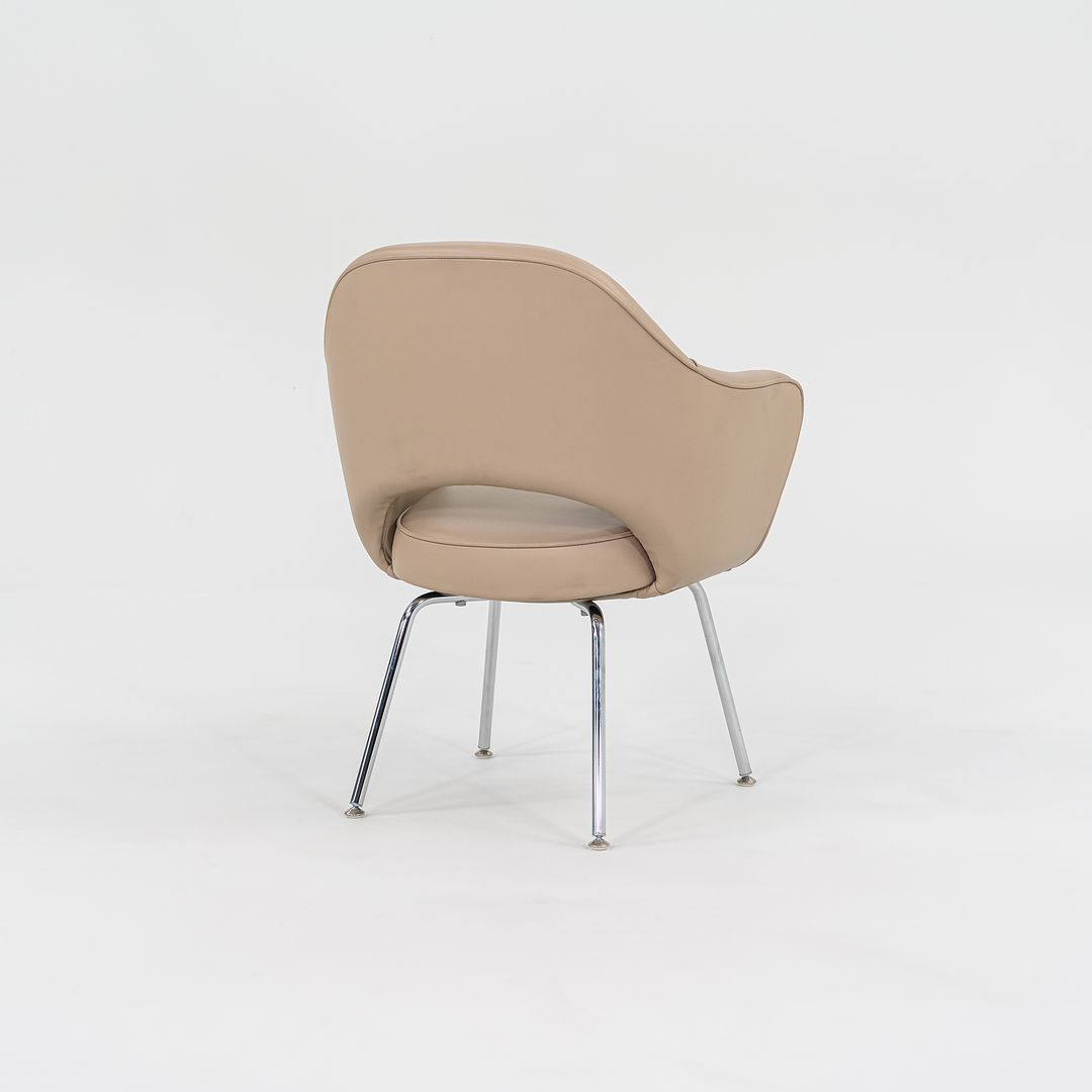2021 Saarinen Executive Arm Chair, Model 71A by Eero Saarinen for Knoll in Tan Leather, 4x Available