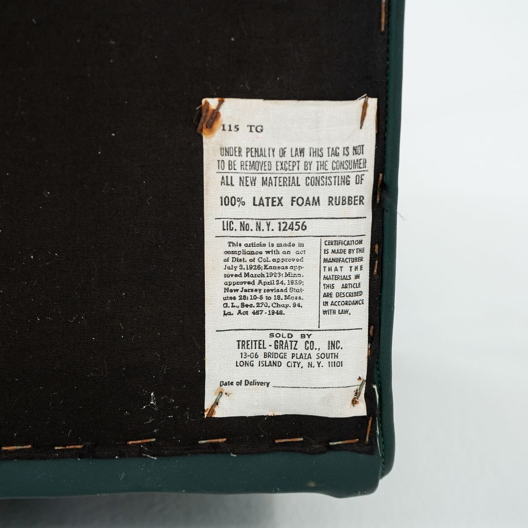 1960s Mies van der Rohe for Treitel Gratz Flat Bar Stainless Brno Chair in Green