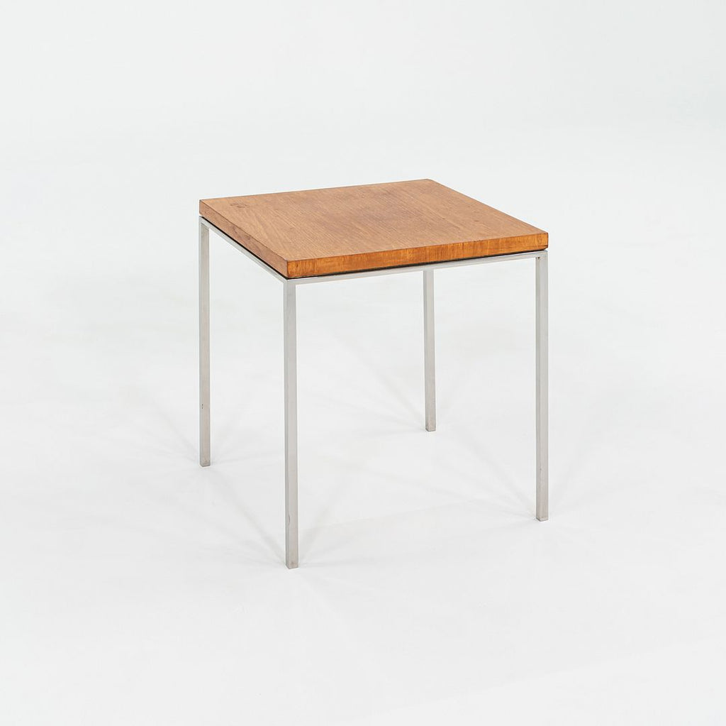 1960s Davis Allen & Gordon Bunshaft of SOM Side / End Table w/ Teak Top & Steel