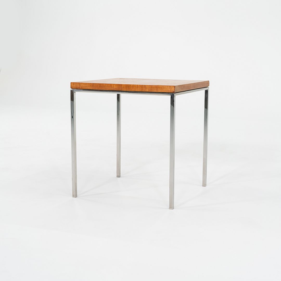 1960s Davis Allen & Gordon Bunshaft of SOM Side / End Table w/ Teak Top & Steel