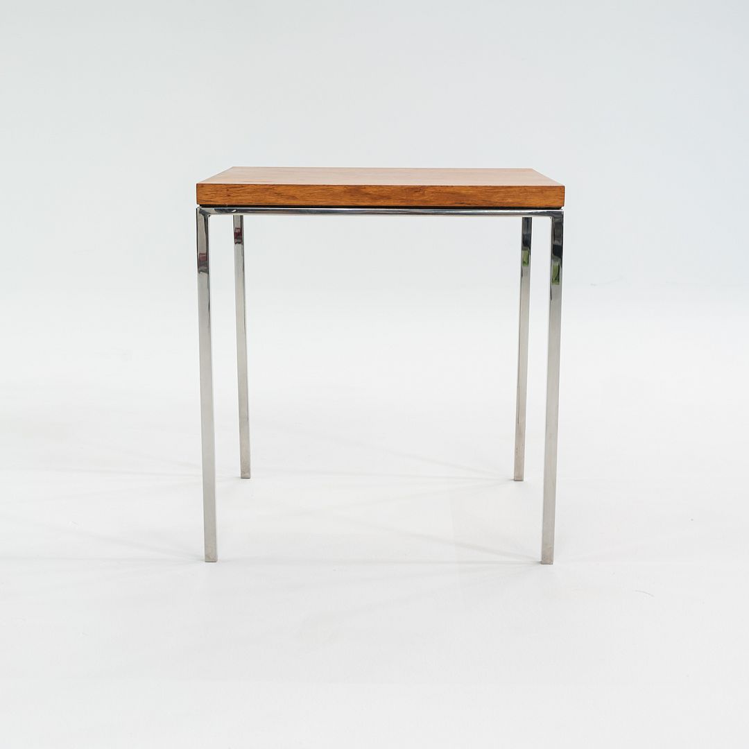 1960s Davis Allen & Gordon Bunshaft of SOM Side / End Table w/ Teak Top & Steel