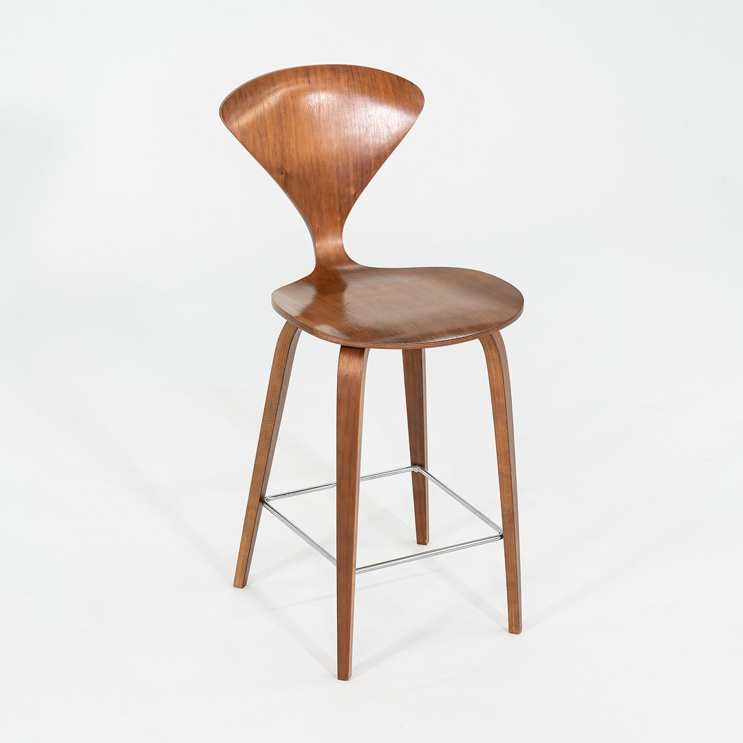 SOLD 2005 Norman Cherner for Cherner Chair Company Counter Height Stool in Walnut