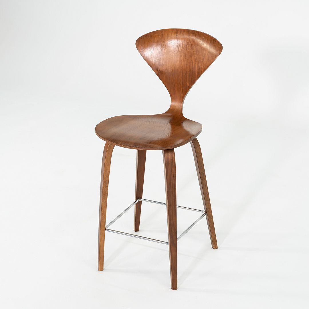 SOLD 2005 Norman Cherner for Cherner Chair Company Counter Height Stool in Walnut