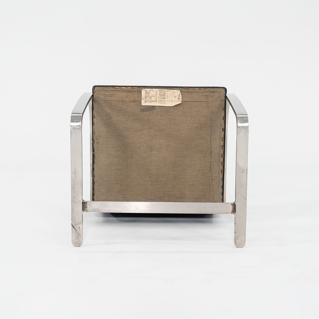 1960s Brno Chair, Model MR50 by Mies van der Rohe and Lily Reich for Knoll in Polished Stainless Steel and Black Leather 4x Available