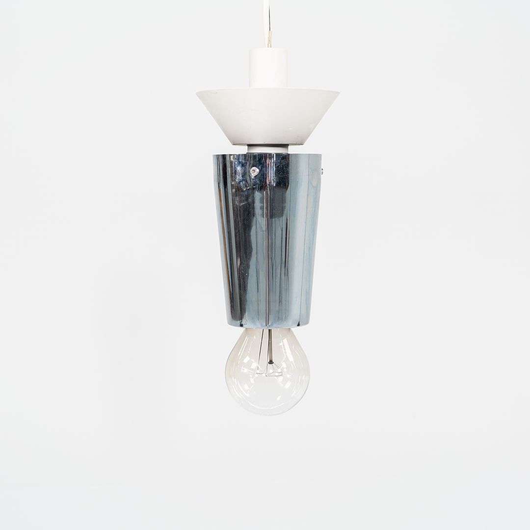 1980s PH Louvre Kugle Pendant Lamp by Poul Henningsen for Louis Poulsen Aluminum, Chrome, Lacquer