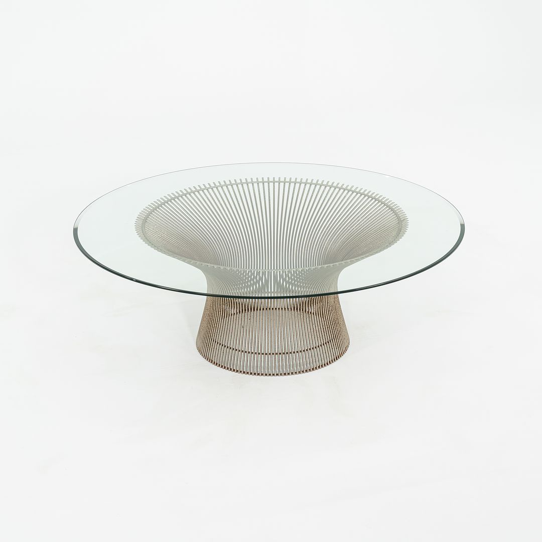 1960s Warren Platner for Knoll 36" Round Coffee Table in Steel and Glass