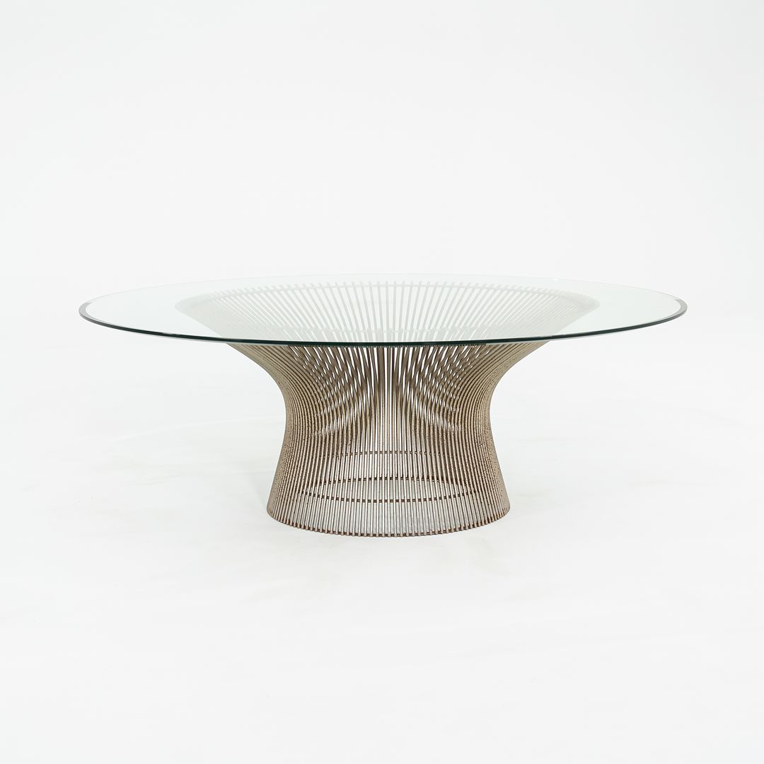 1960s Warren Platner for Knoll 36" Round Coffee Table in Steel and Glass