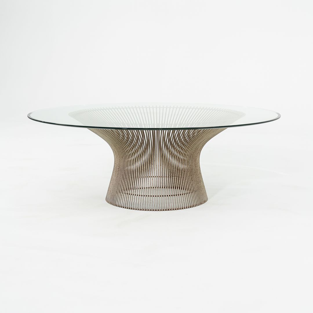 1960s Warren Platner for Knoll 36" Round Coffee Table in Steel and Glass