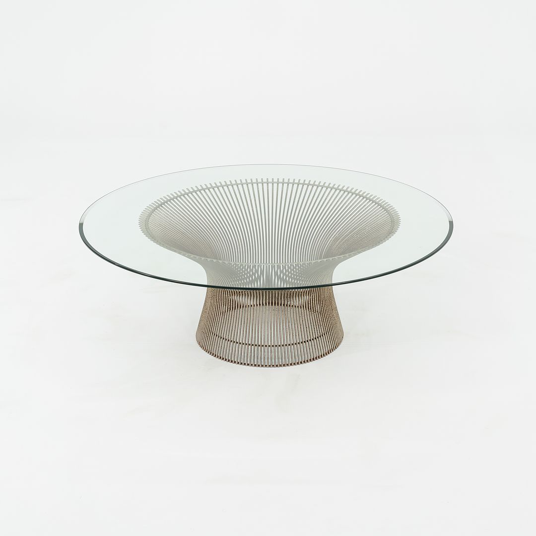 1960s Warren Platner for Knoll 36" Round Coffee Table in Steel and Glass