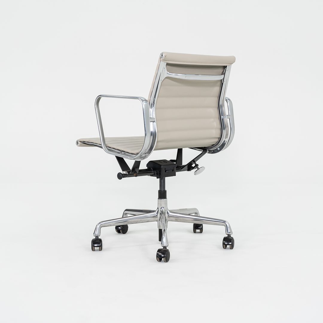 2021 Aluminum Group Management Desk Chair, Model EA335 by Ray and Charles Eames for Herman Miller in Stone Ecohide 6x Available