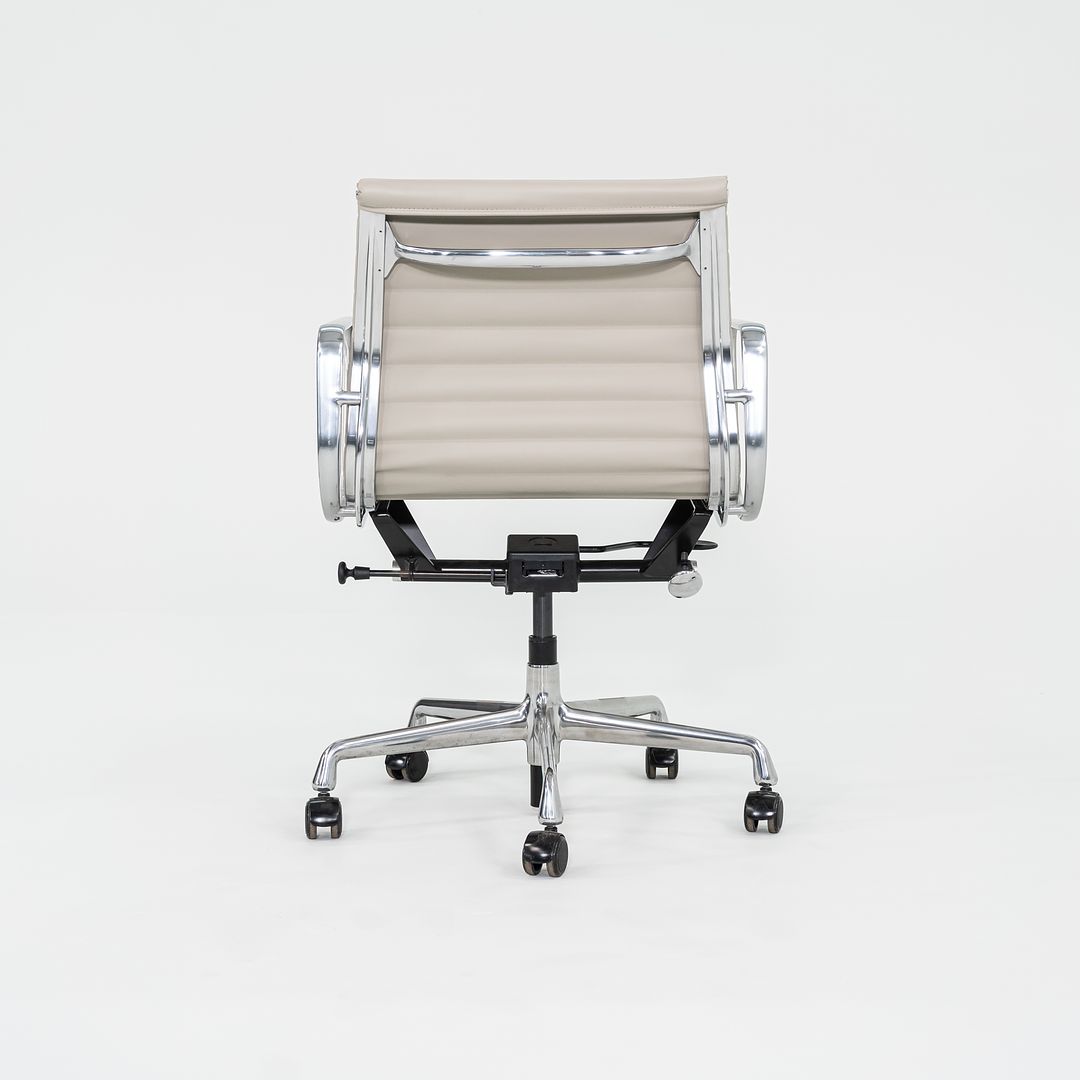 2021 Aluminum Group Management Desk Chair, Model EA335 by Ray and Charles Eames for Herman Miller in Stone Ecohide 6x Available