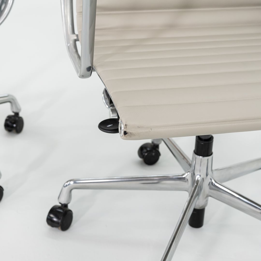 2021 Aluminum Group Management Desk Chair, Model EA335 by Ray and Charles Eames for Herman Miller in Stone Ecohide 6x Available