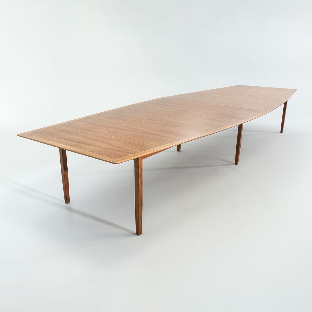 1960s Jens Risom Dining or Conference Table in Walnut 5 ft x 15 ft