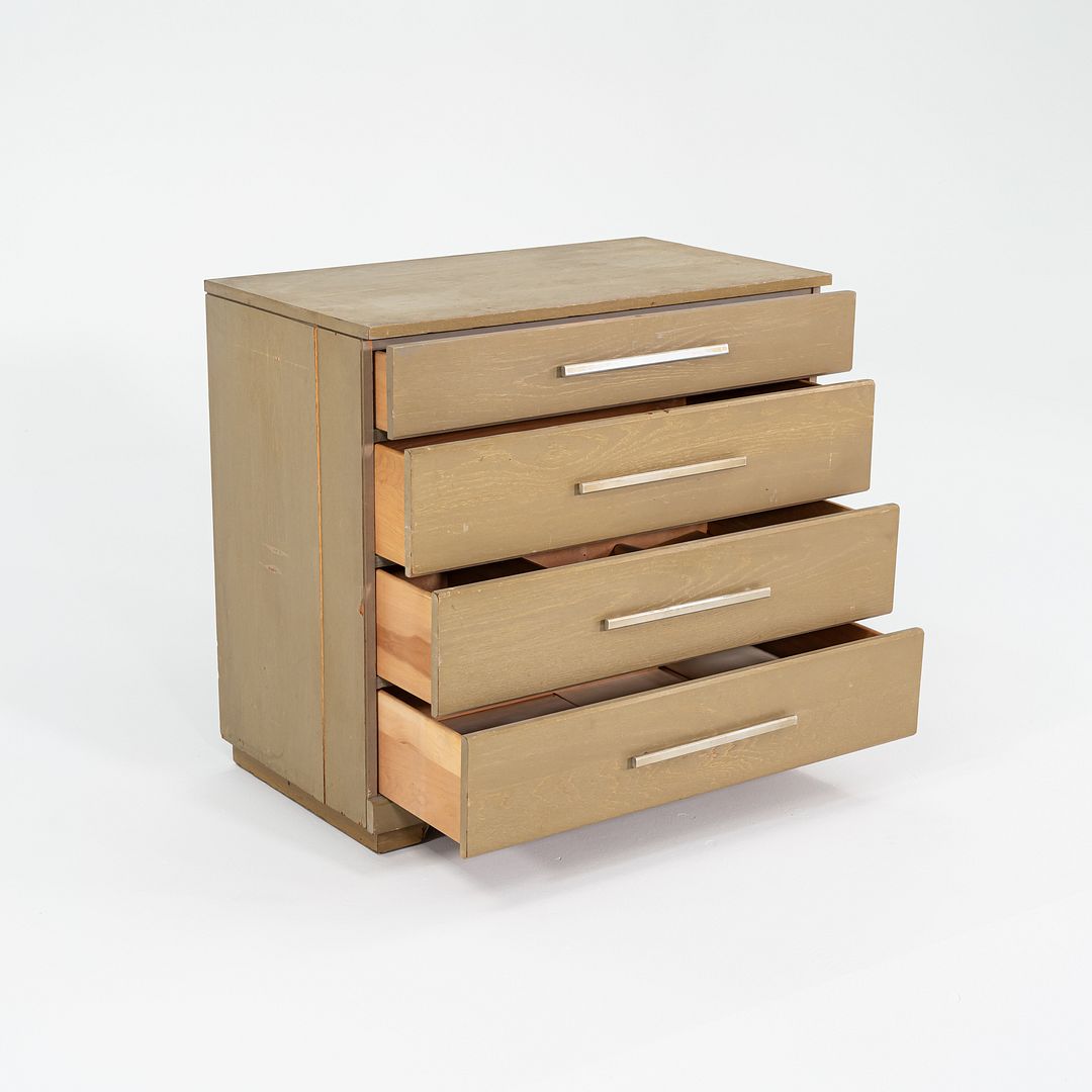 1950s Raymond Loewy for Mengel Furniture 4 Drawer Dresser Cerused Oak 2x Avail