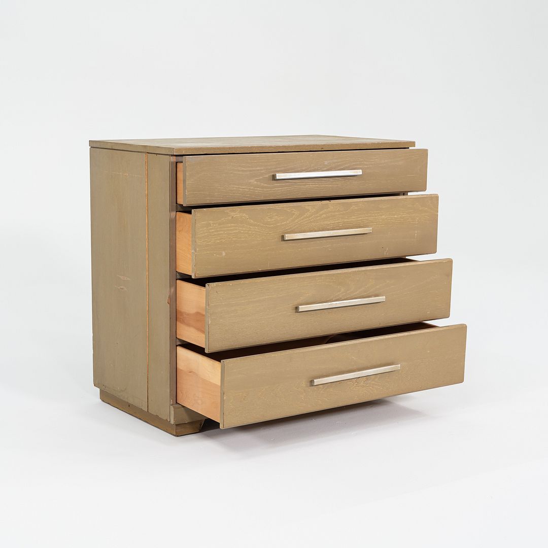 1950s Raymond Loewy for Mengel Furniture 4 Drawer Dresser Cerused Oak 2x Avail