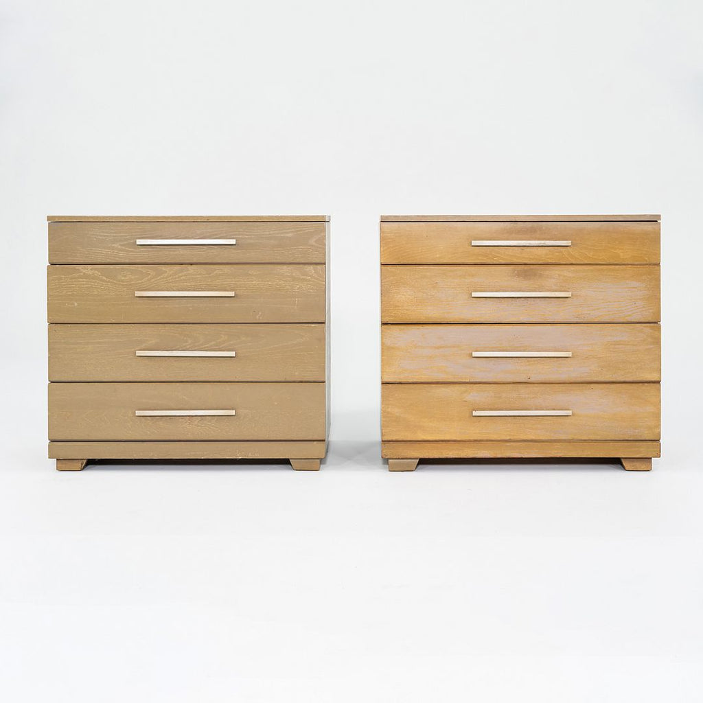 1950s Raymond Loewy for Mengel Furniture 4 Drawer Dresser Cerused Oak 2x Avail