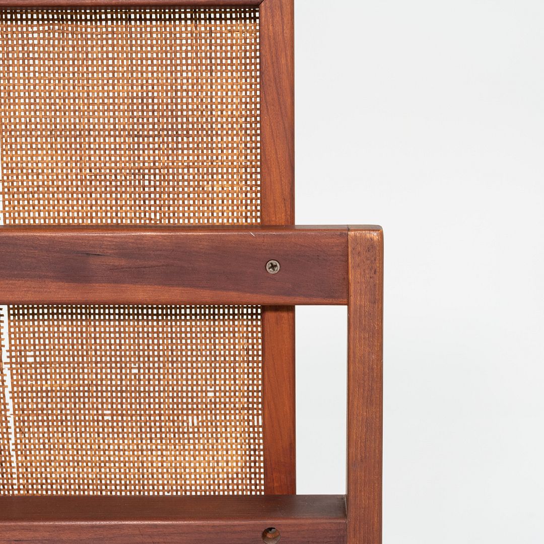 1959 Jens Risom Designs Full Headboard and Footboard in Walnut with Caned Panel