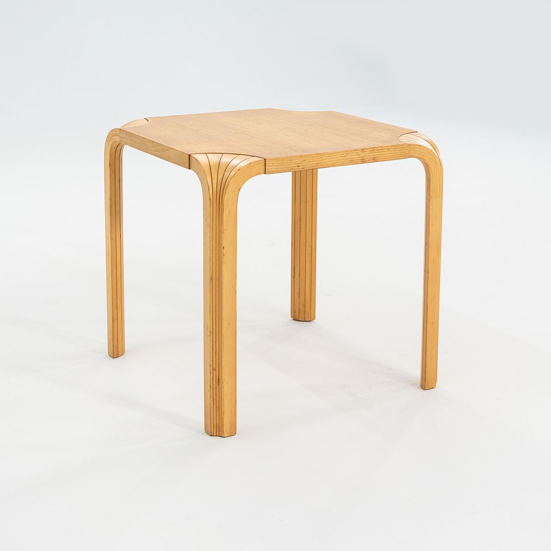SOLD 1950s Alvar and Aino Aalto X601 Fan Leg Side Table for Artek in Birch 18x18 in