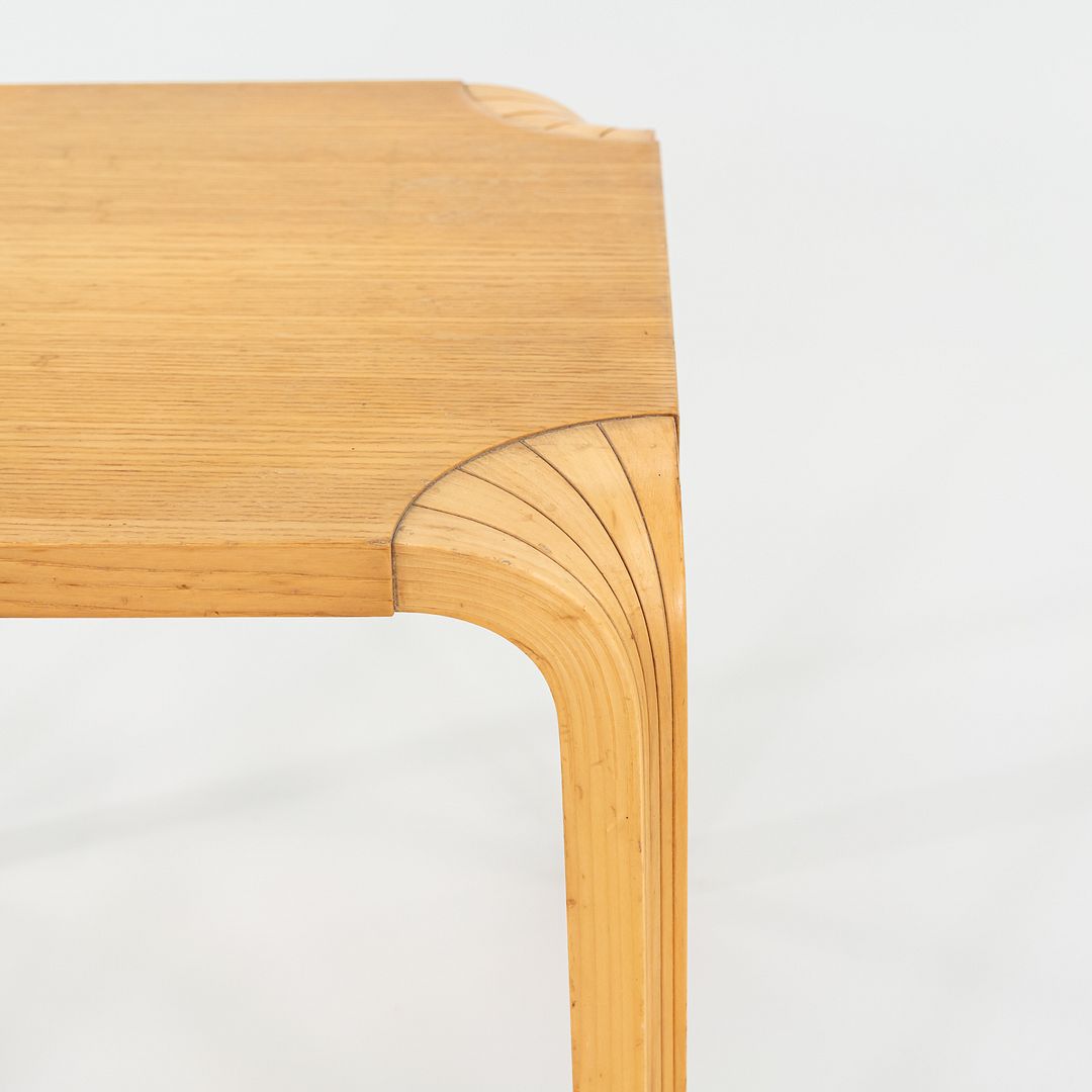 SOLD 1950s Alvar and Aino Aalto X601 Fan Leg Side Table for Artek in Birch 18x18 in