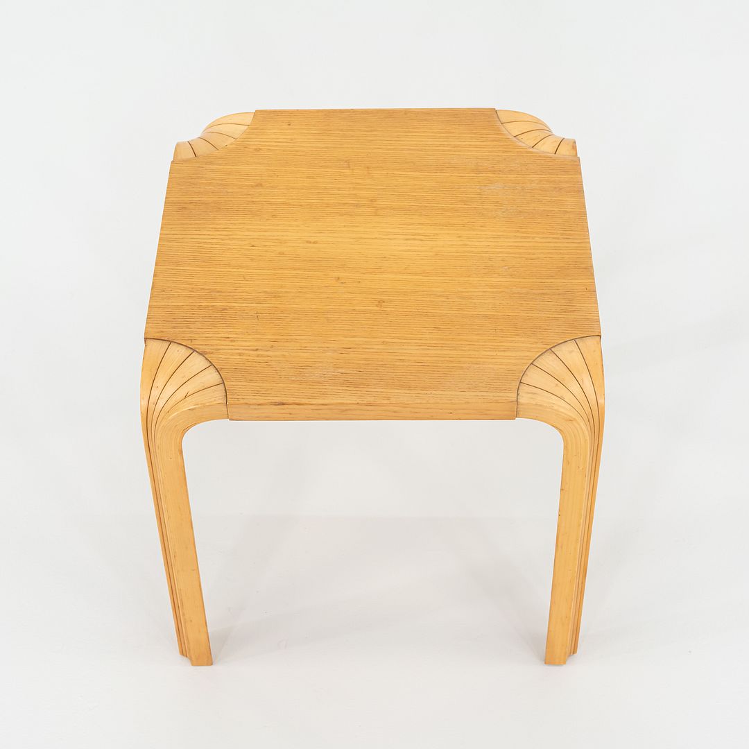 SOLD 1950s Alvar and Aino Aalto X601 Fan Leg Side Table for Artek in Birch 18x18 in