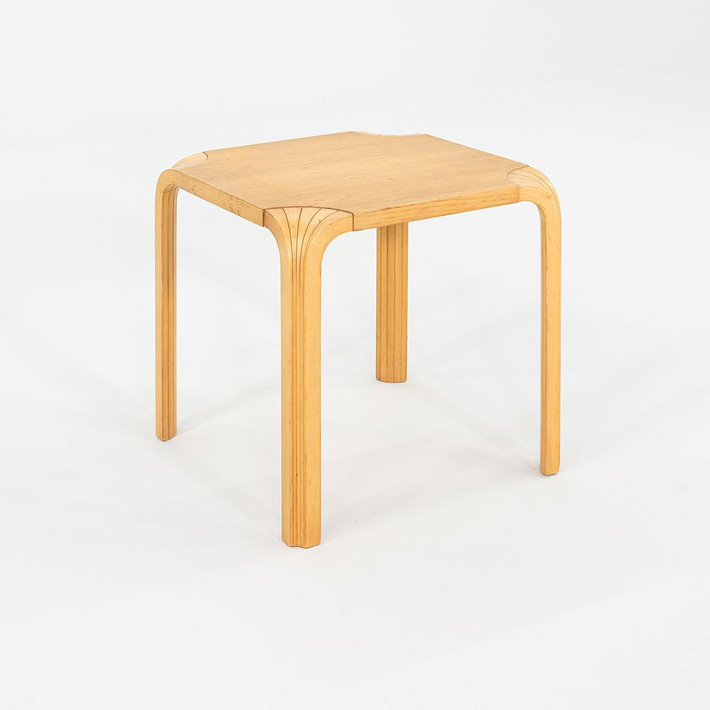 SOLD 1950s Alvar and Aino Aalto X601 Fan Leg Side Table for Artek in Birch 18x18 in