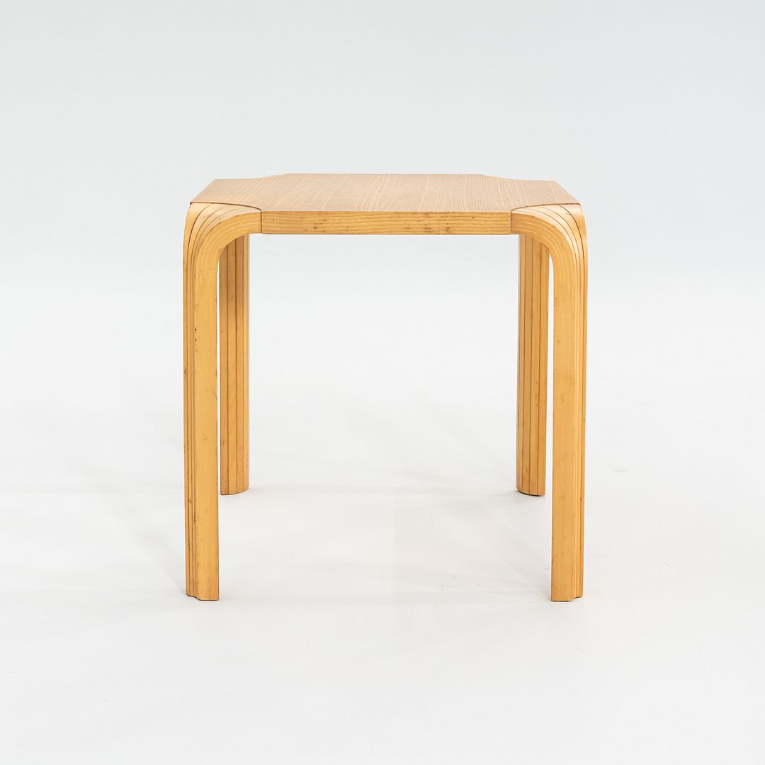 SOLD 1950s Alvar and Aino Aalto X601 Fan Leg Side Table for Artek in Birch 18x18 in