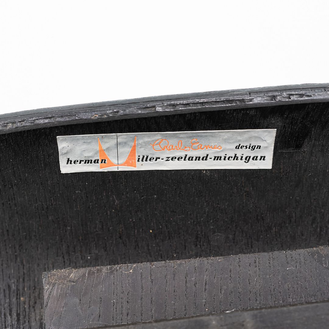 1952 Herman Miller Eames LCW Lounge Chair Crafted in Ebonized Ash Plywood Black