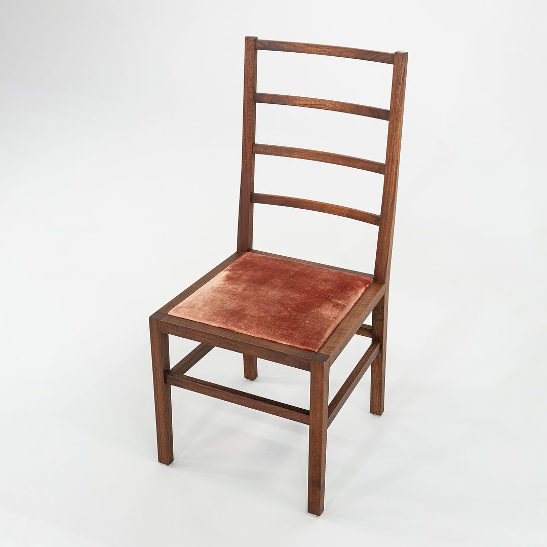 2008 Set of Five Tyler Hays for BDDW Ladder Dining Chairs in Black Walnut