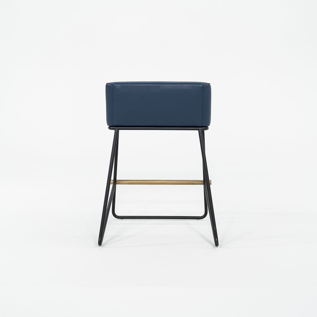 2021 Reza Feiz for Phase Design Kickstand Low Counter Stool in Blue 9x Available