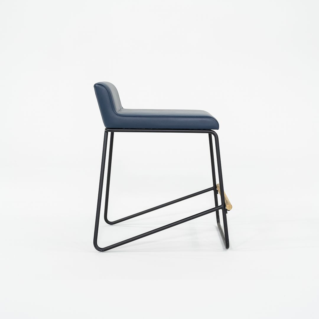 2021 Reza Feiz for Phase Design Kickstand Low Counter Stool in Blue 9x Available