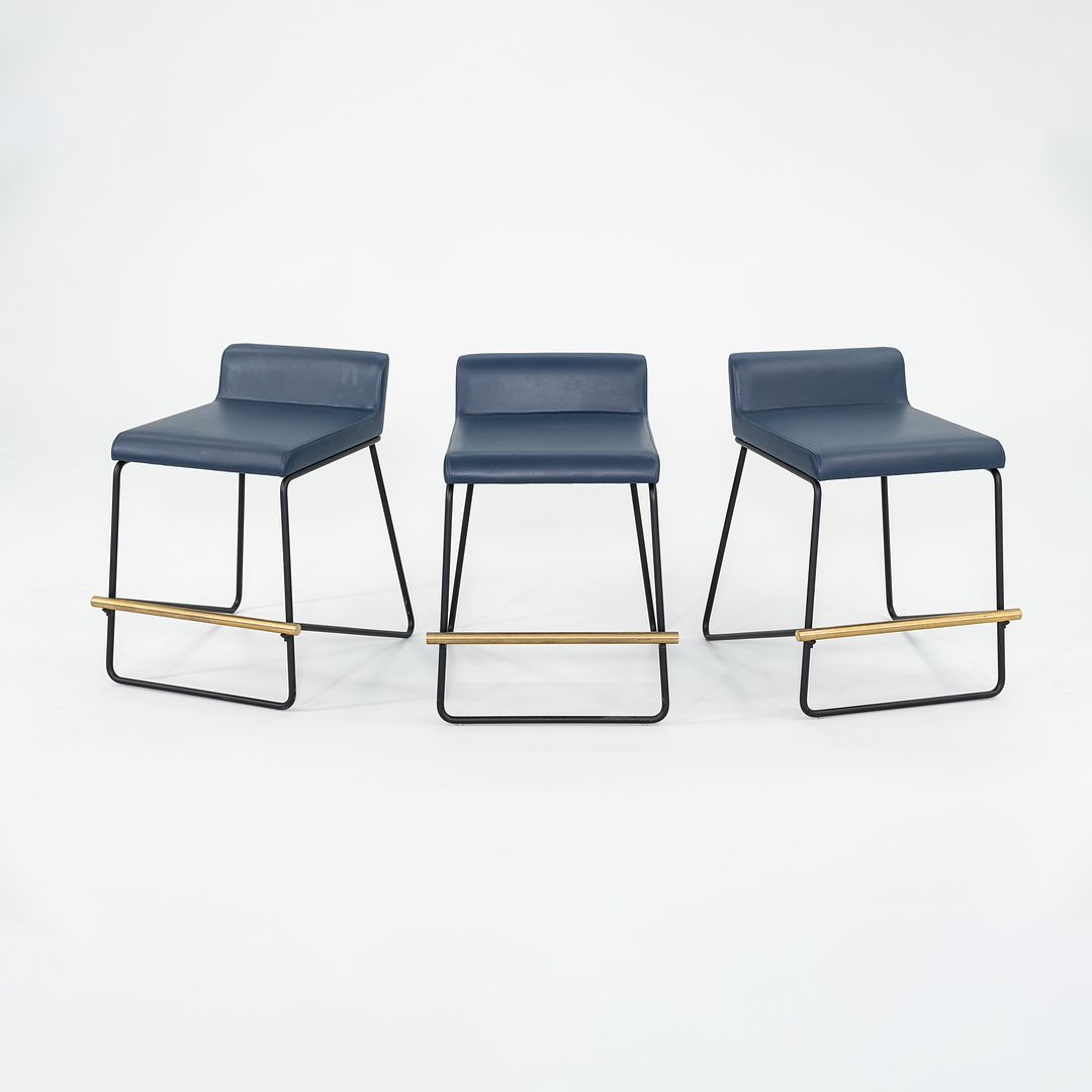 2021 Reza Feiz for Phase Design Kickstand Low Counter Stool in Blue 9x Available