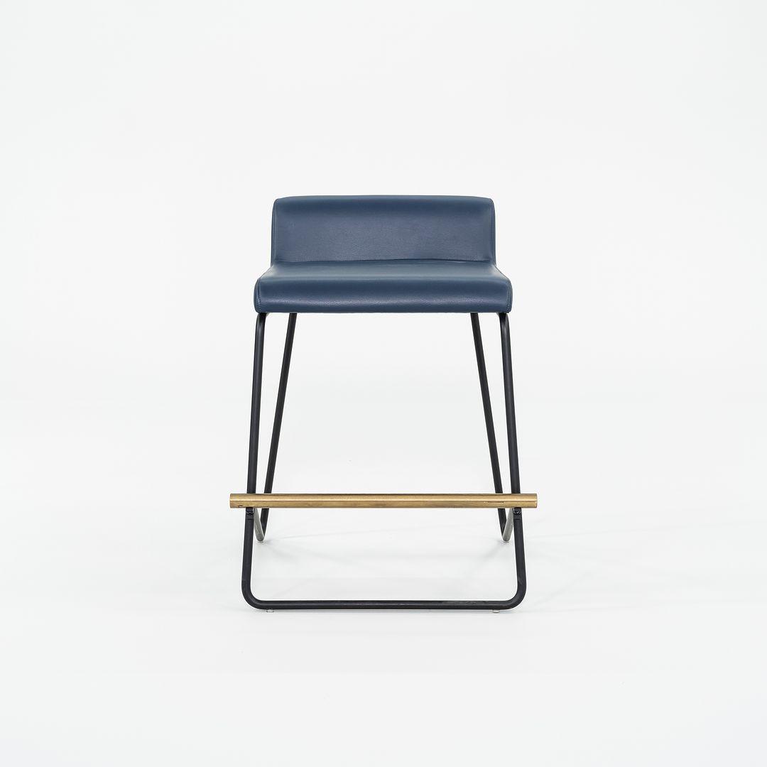 2021 Reza Feiz for Phase Design Kickstand Low Counter Stool in Blue 9x Available