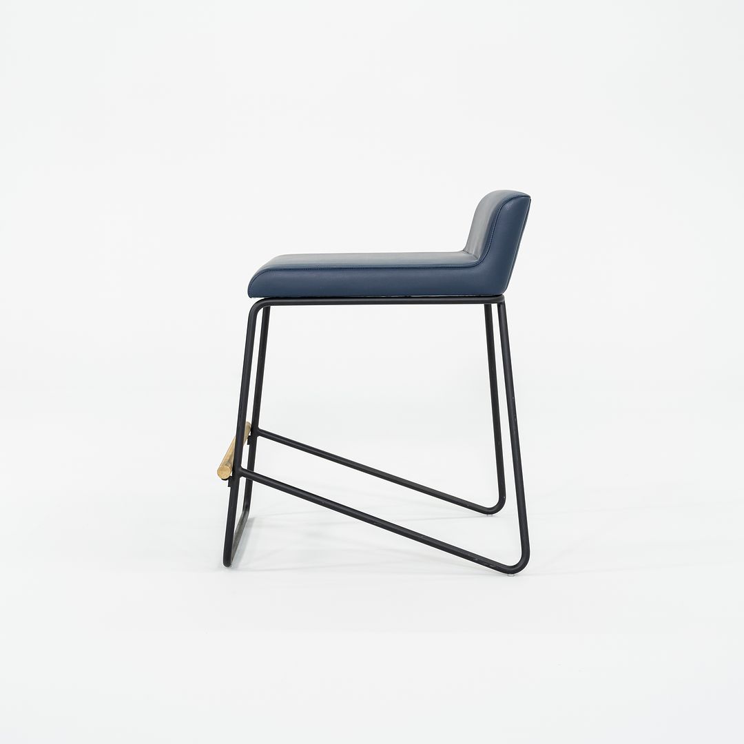 2021 Reza Feiz for Phase Design Kickstand Low Counter Stool in Blue 9x Available