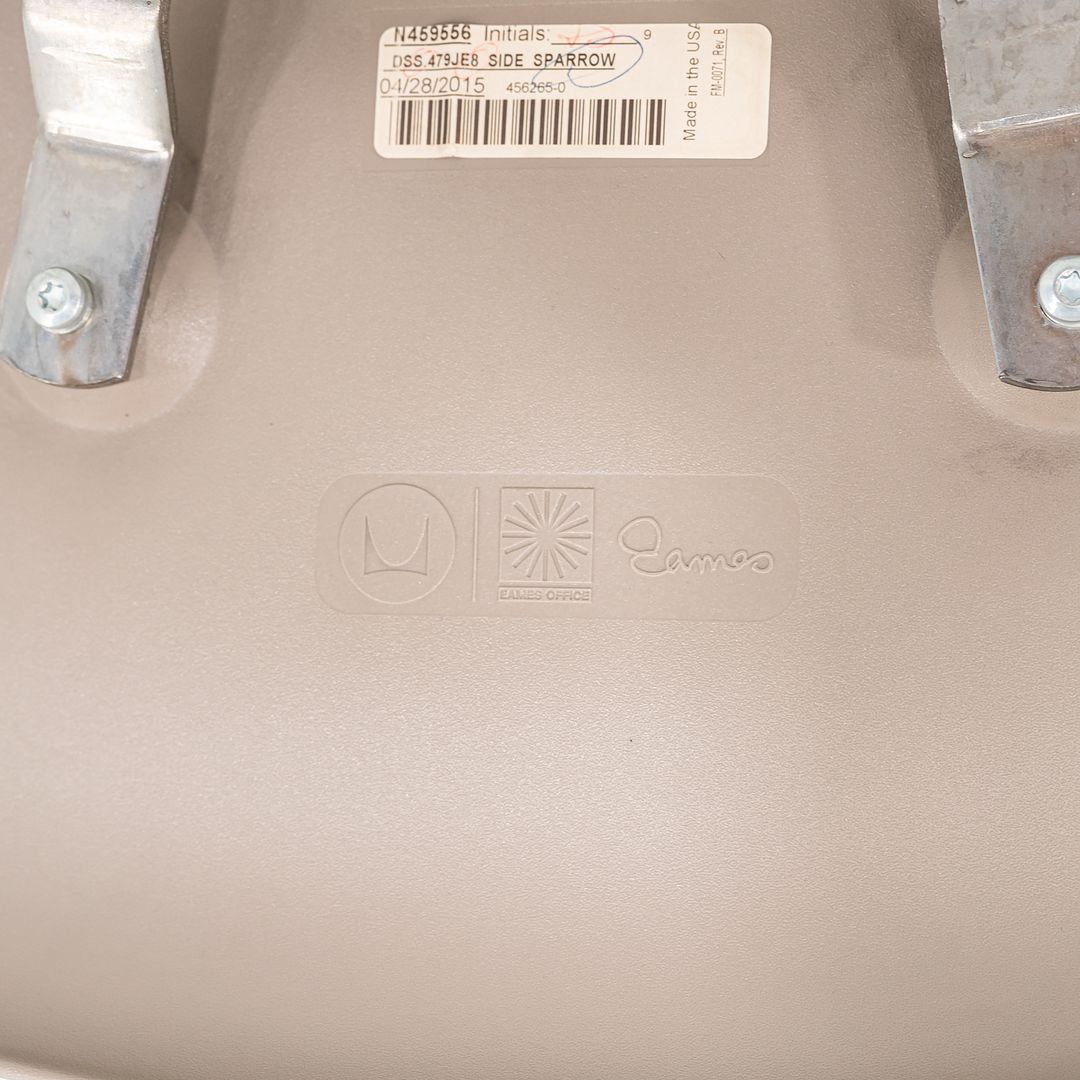 SOLD 2015 Set of Seven Stacking Eames Plastic Side Shells by Herman Miller in Sparrow