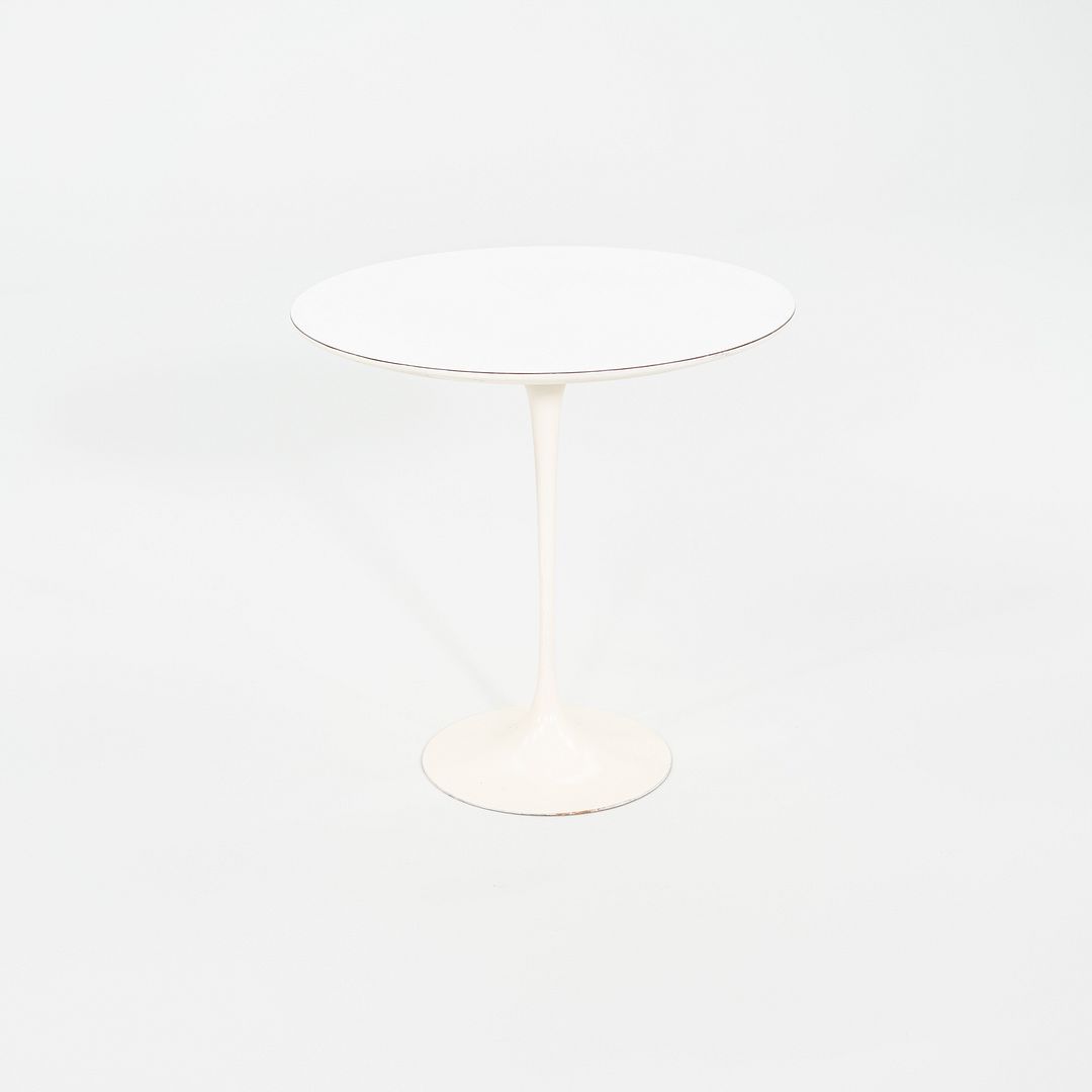1960s Eero Saarinen for Knoll Tulip Side Table with White Laminate 20 inch Top