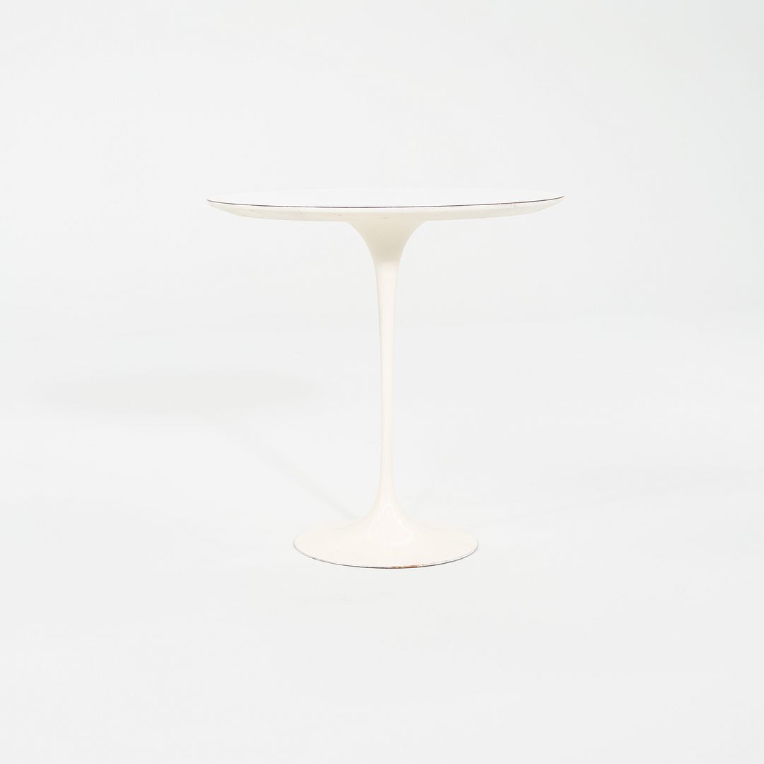 1960s Eero Saarinen for Knoll Tulip Side Table with White Laminate 20 inch Top