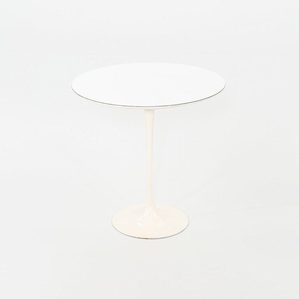 1960s Eero Saarinen for Knoll Tulip Side Table with White Laminate 20 inch Top