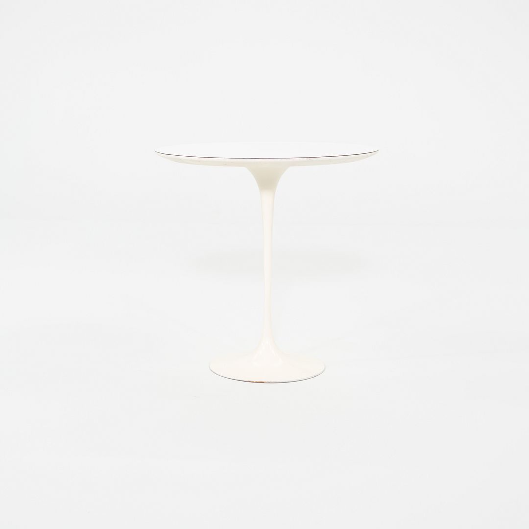 1960s Eero Saarinen for Knoll Tulip Side Table with White Laminate 20 inch Top